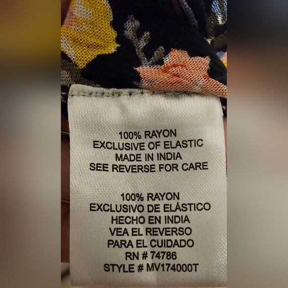 Patrons Of Peace NWT Floral Open Tie-Front Women's Cardigan 100% Rayon Sz S - Picture 4 of 9